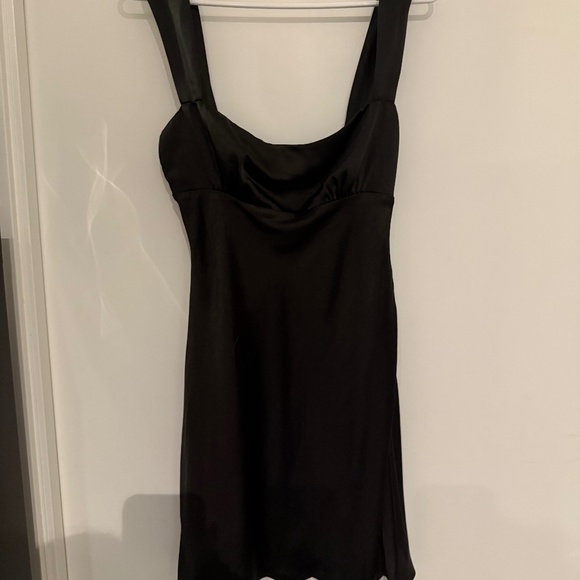 Princess Polly | Radioactive Bias Cut Mini Black Dress - Picture 4 of 7
